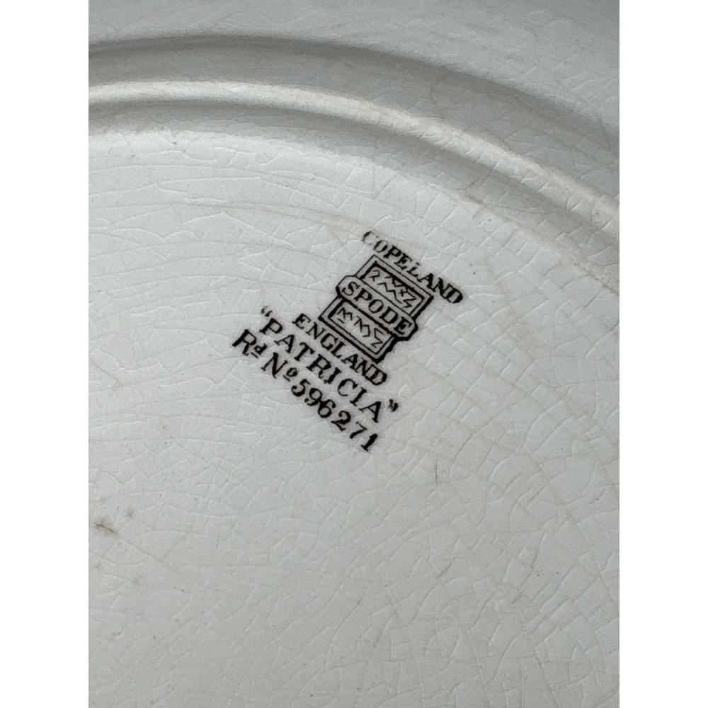Copeland Spode Patricia Dinner Plate Floral Chintz‎ Scalloped Edge England 10 in